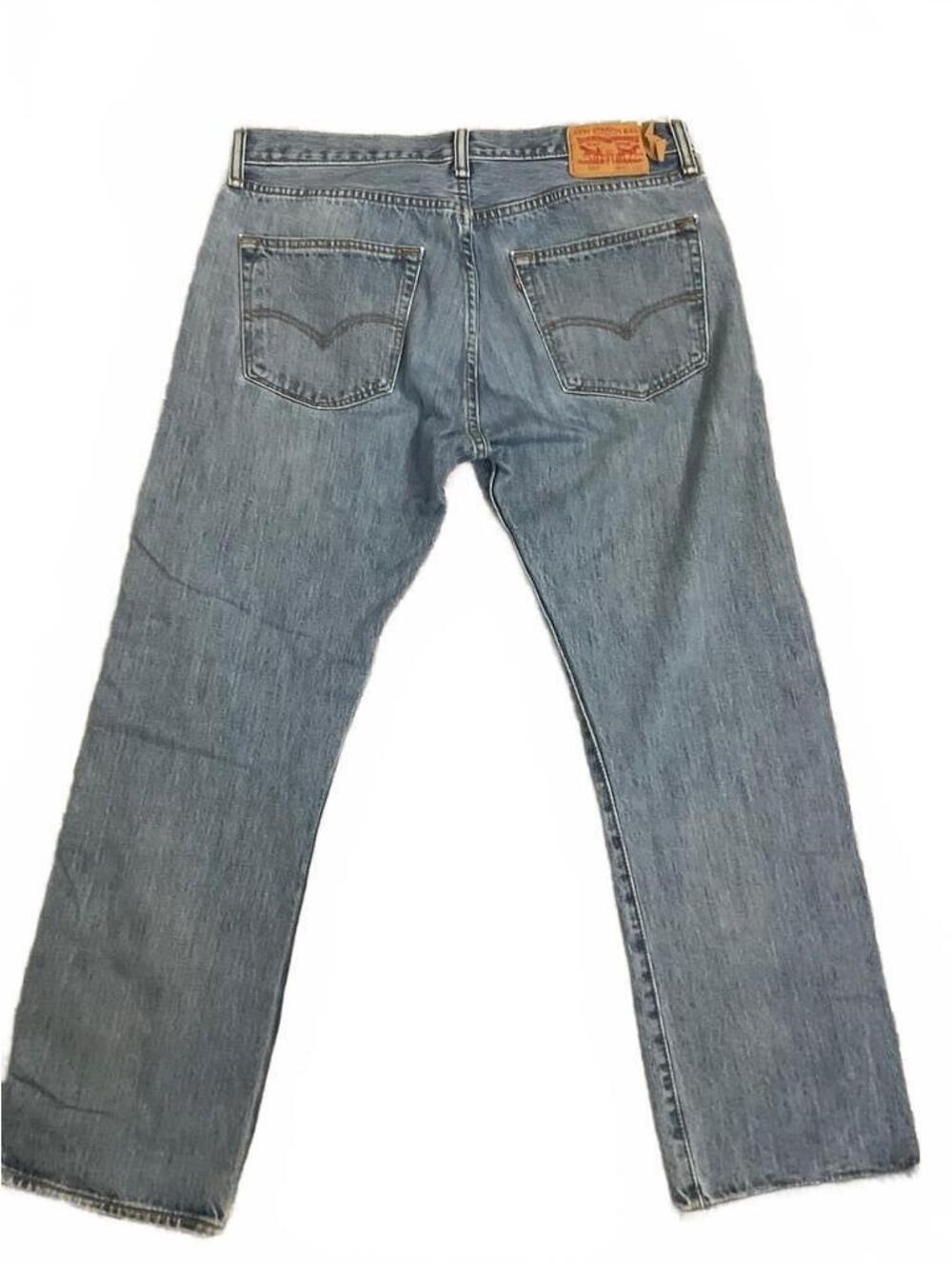 Levi's 501 light blue jeans 35x30 straight leg button fly vintage